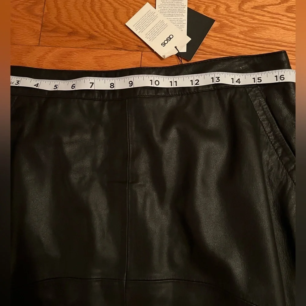 ASOS leather skirt with pockets, NWT, size 10